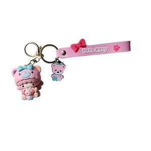 Sanrio Kawaii  Hello Kitty Keychain Twin Stars